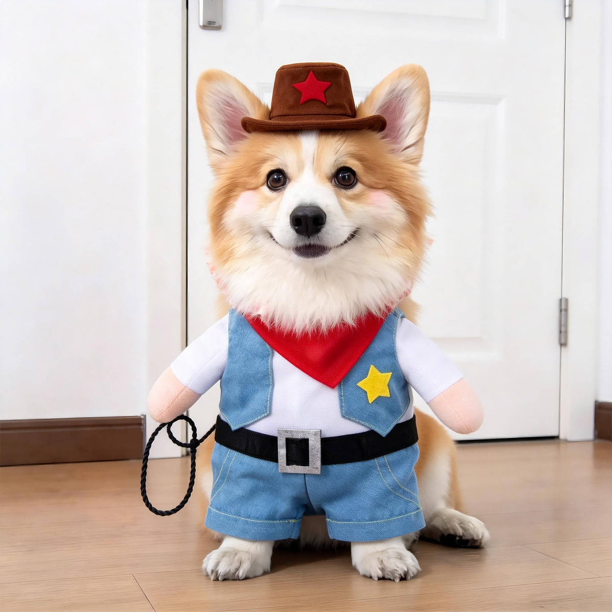 Dog Costume, Creepy Halloween Costume with Padded Arms and 3D Walking Look for Trick or Treating