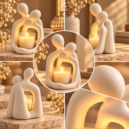 Couple Figurine Home Decor Nordic Style Resin Ornament