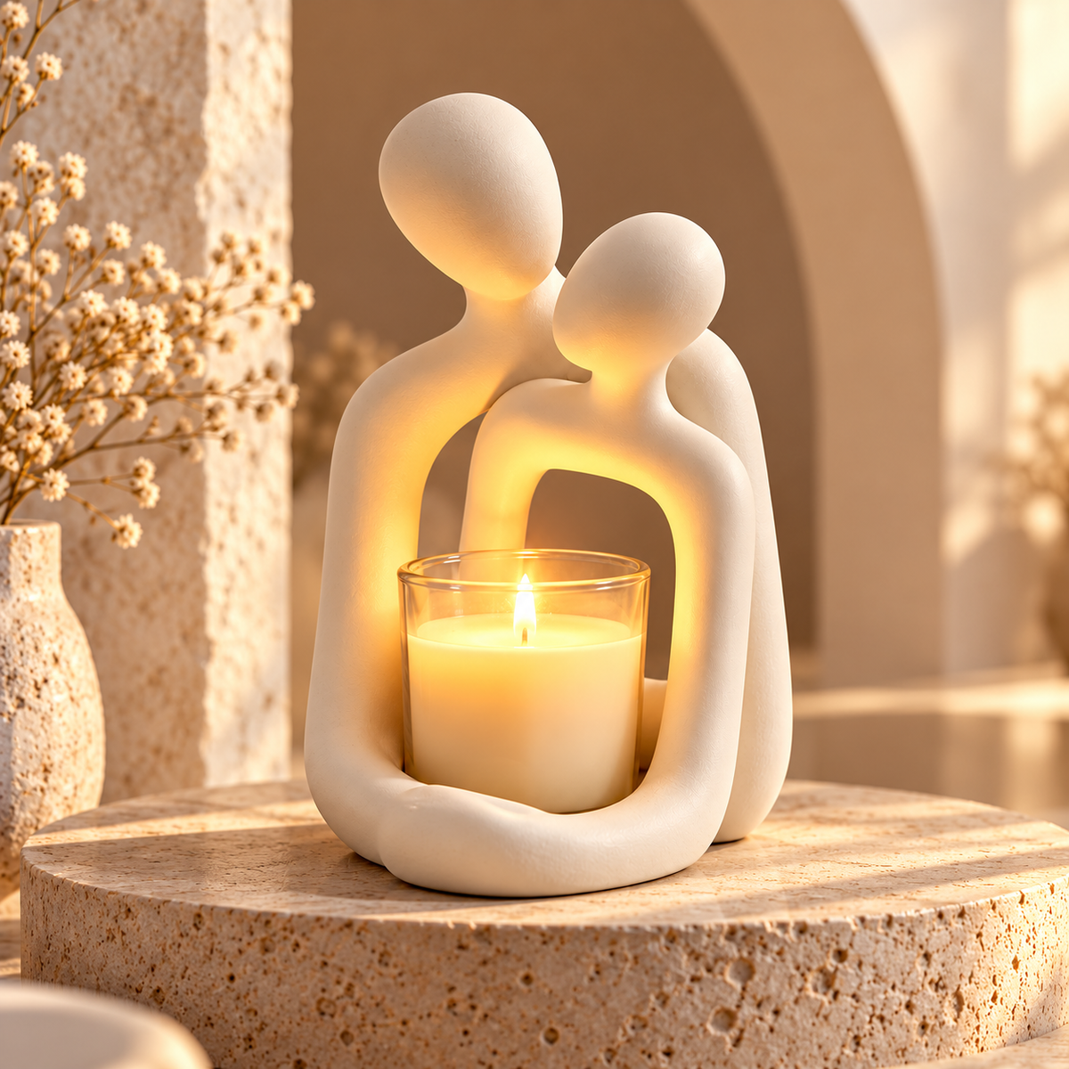 Couple Figurine Home Decor Nordic Style Resin Ornament