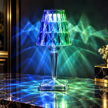 Crystal Table Lamp LED Touch Control Orb Base Decorative