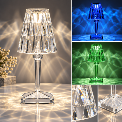 Crystal Table Lamp LED Touch Control Orb Base Decorative