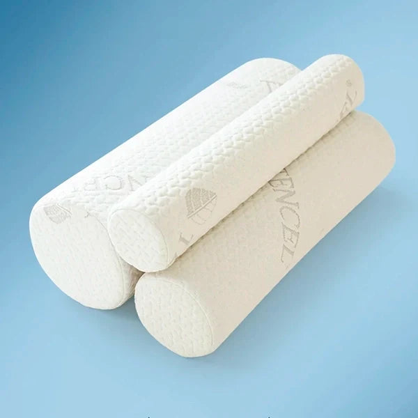 Memory Foam Neck Pillow with Cotton Cover and Shape Retention, Three Sizes Available