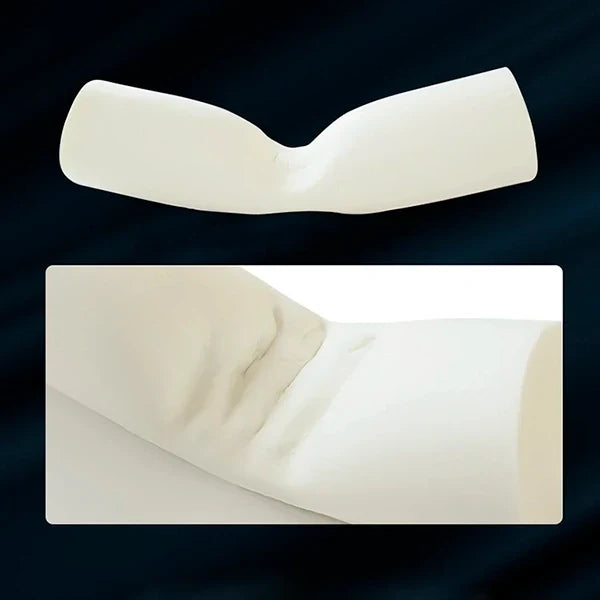 Memory Foam Neck Pillow with Cotton Cover and Shape Retention, Three Sizes Available