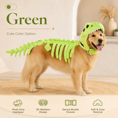 Glow Dinosaur Skeleton Pet Costume 2026