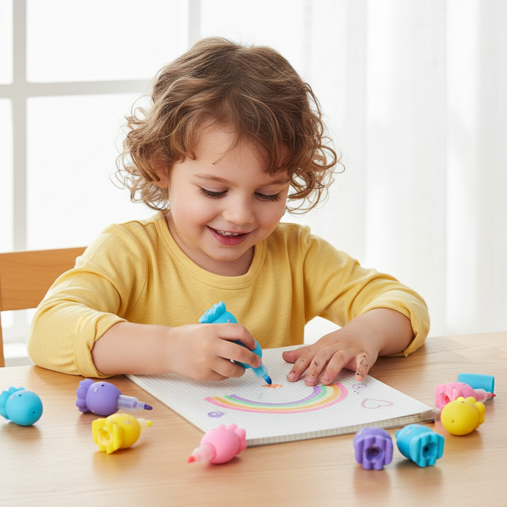 Octopus Highlighter Pen Set – 5-in-1 Cute Multicolor Marker for Note Taking, Journaling, School Supplies and Creative Drawing