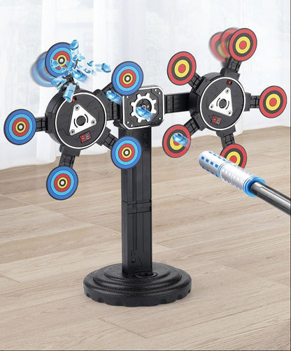Electronic Shooting Target – 360° Rotating Auto Reset Scoring Target for Toy Gun Practice, Skill Training and Family Fun