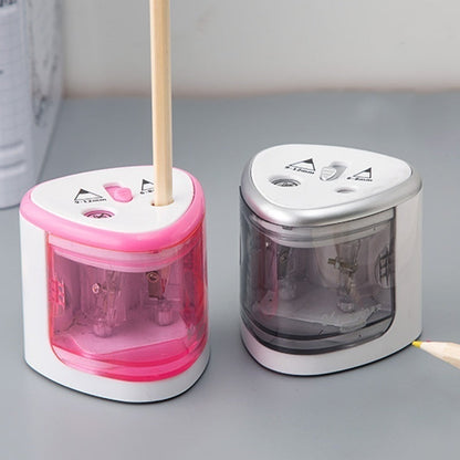 Automatic Electric Pencil Sharpener – Dual Hole Battery Powered Sharpener with Auto Stop for School and Office Supplies