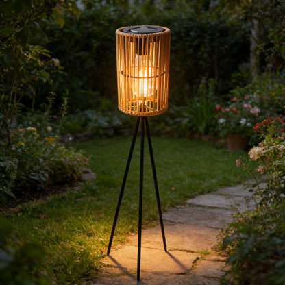 Handmade Rattan Sun Lantern – Decorative Garden Lamp for Outdoor Pathways, Courtyards and Cozy Holiday Ambience Without Electricity