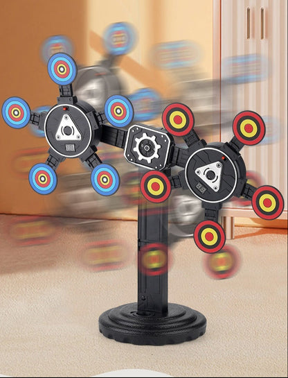 Electronic Shooting Target – 360° Rotating Auto Reset Scoring Target for Toy Gun Practice, Skill Training and Family Fun