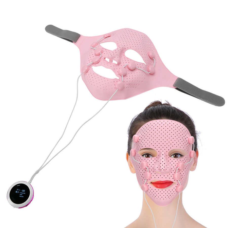 EMS Silicone Facial Massager Mask – Microcurrent Face Lifting Device for Skin Tightening, Firming and Anti-Aging Beauty Treatments
