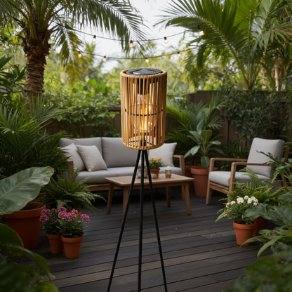 Handmade Rattan Sun Lantern – Decorative Garden Lamp for Outdoor Pathways, Courtyards and Cozy Holiday Ambience Without Electricity