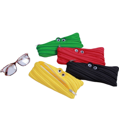 Monster Pencil Case – Large Capacity Cute Zipper Stationery Organizer for School Supplies, Pens, Art Tools and Everyday Storage
