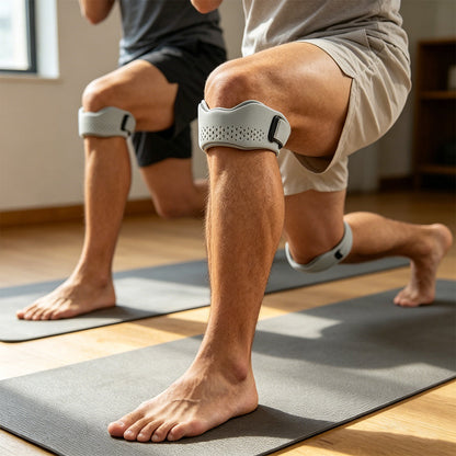 Silicone Knee Support Strap – Adjustable Patellar Tendon Brace for Running, Tennis, Jumpers Knee and Sports Pain Relief