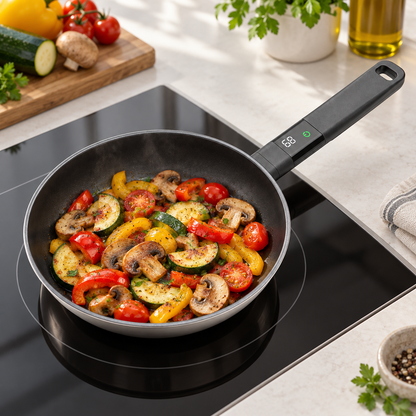 Digital Fry Pan Nonstick Induction Versatile Cooking Tool