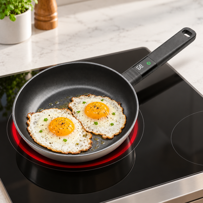 Digital Fry Pan Nonstick Induction Versatile Cooking Tool