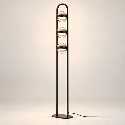 Dimmable Floor Lamp Glass Ball Adjustable Brightness Iron