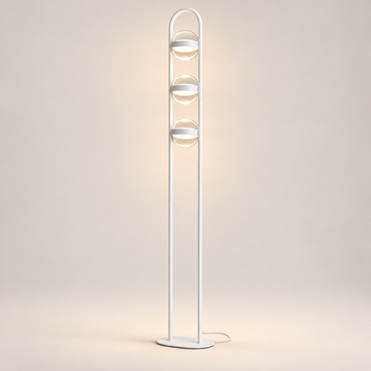 Dimmable Floor Lamp Glass Ball Adjustable Brightness Iron
