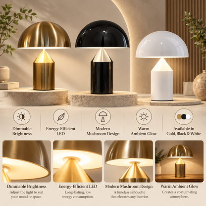 Dimmable Table Lamp Energy Efficient Modern Design