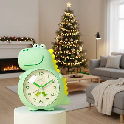 Kids Dinosaur Alarm Clock | Silent Green Character Design