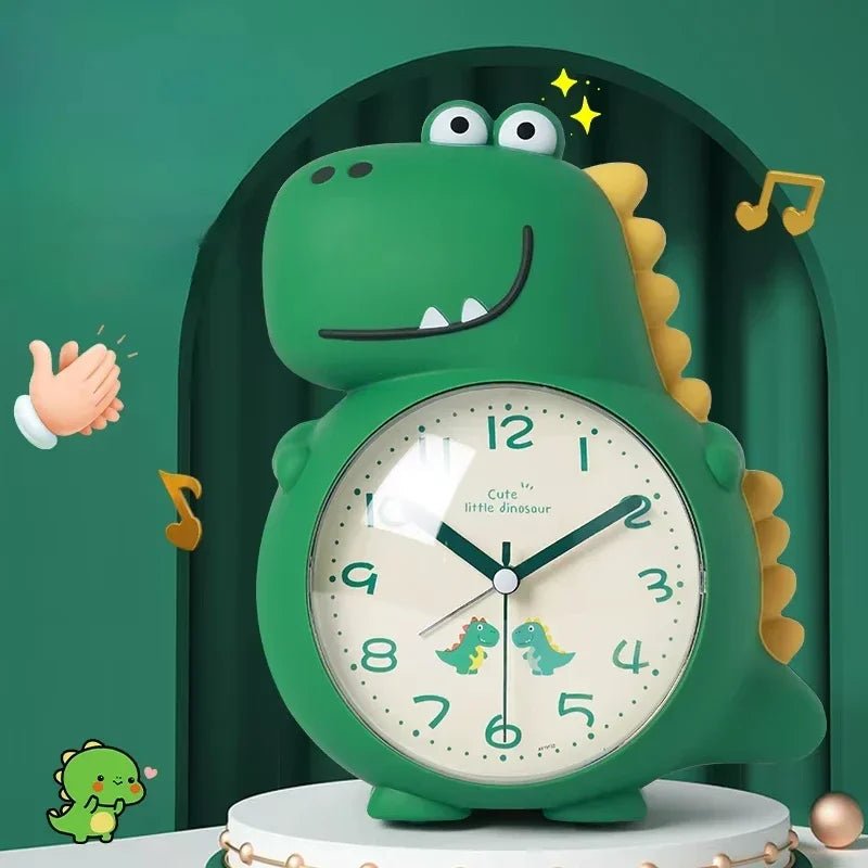 Kids Dinosaur Alarm Clock | Silent Green Character Design