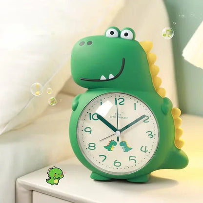 Kids Dinosaur Alarm Clock | Silent Green Character Design