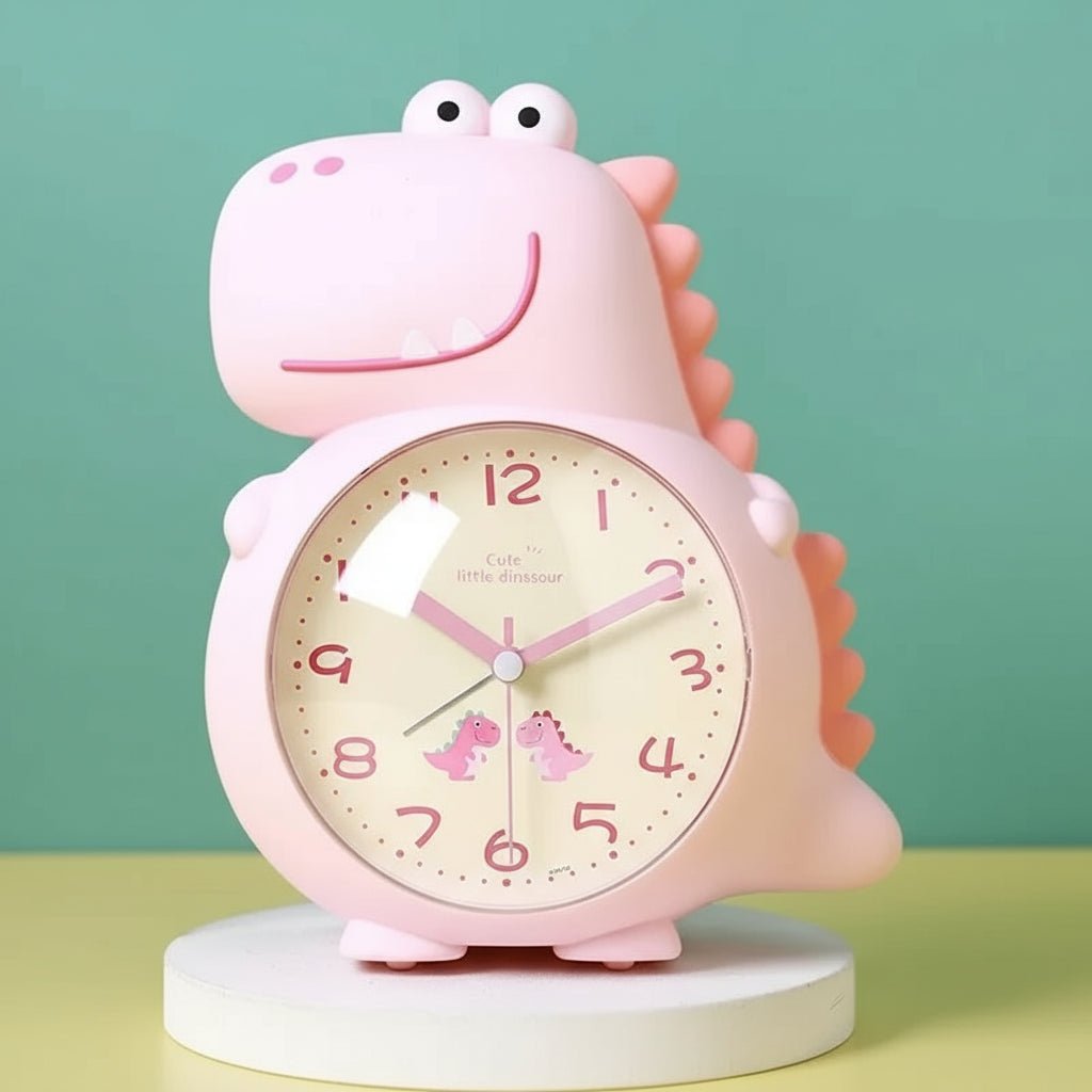 Kids Dinosaur Alarm Clock | Silent Green Character Design