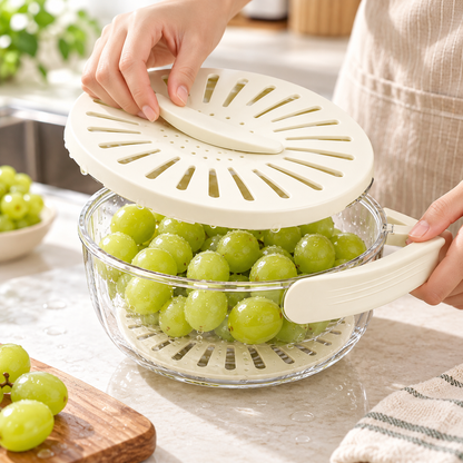 Draining Bowl Kitchen Strainer Vegetables Versatile Design