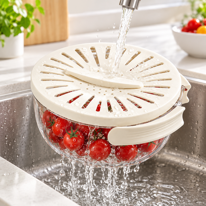 Draining Bowl Kitchen Strainer Vegetables Versatile Design