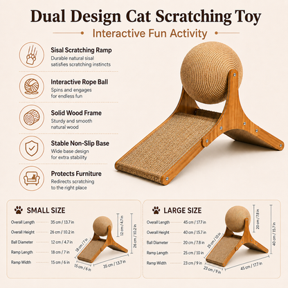 Dual Design Cat Scratching Toy Interactive Fun Activity