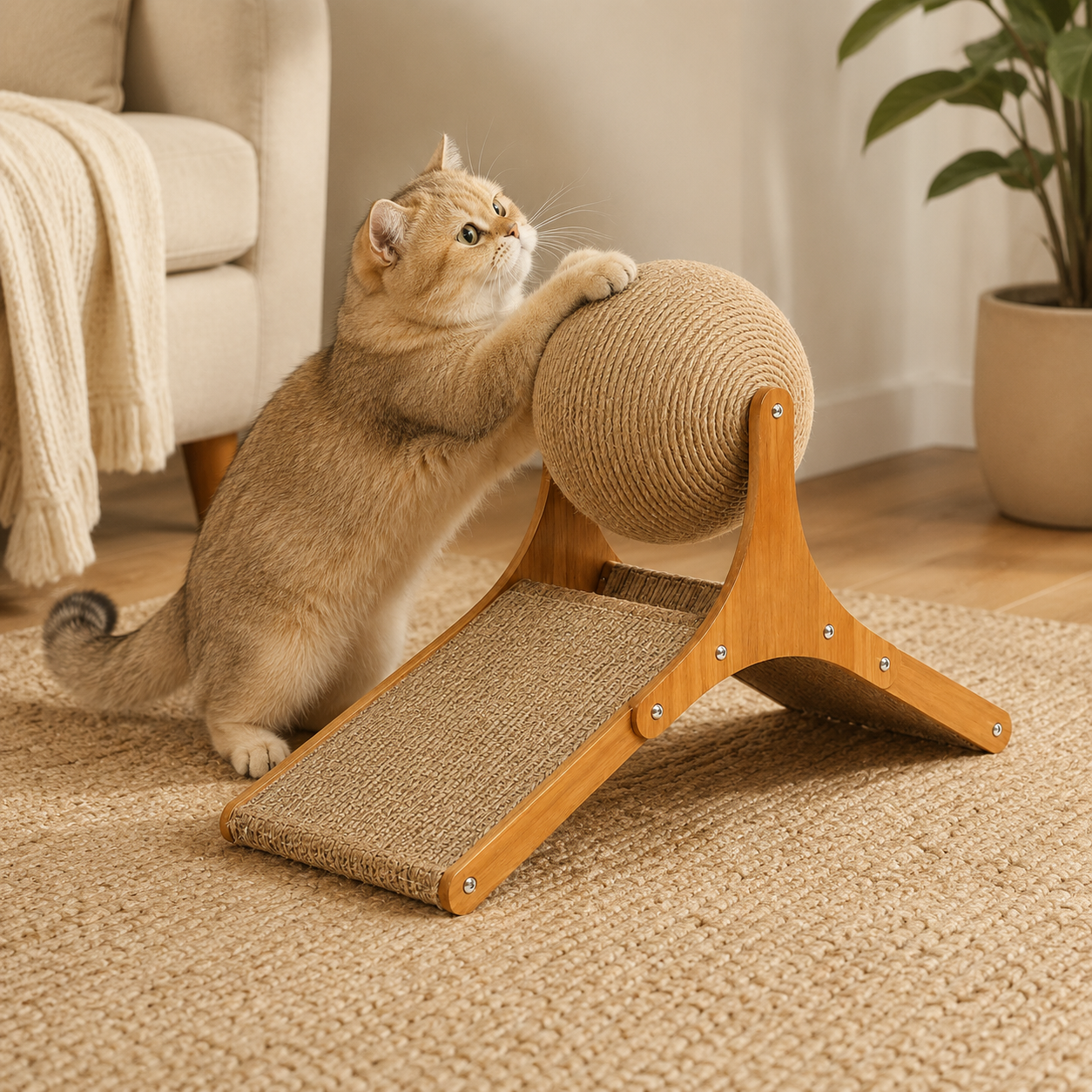 Dual Design Cat Scratching Toy Interactive Fun Activity