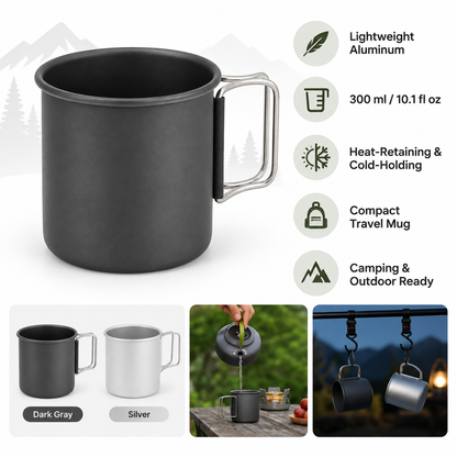 Durable Aluminum Mug Insulated Camping Outdoor Recreation