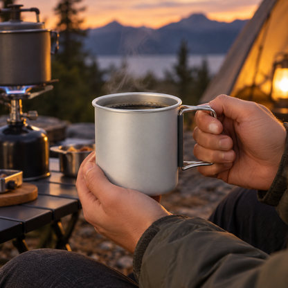 Durable Aluminum Mug Insulated Camping Outdoor Recreation