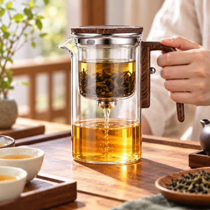 Durable Glass Tea Infuser Precision Design Brewing Pot