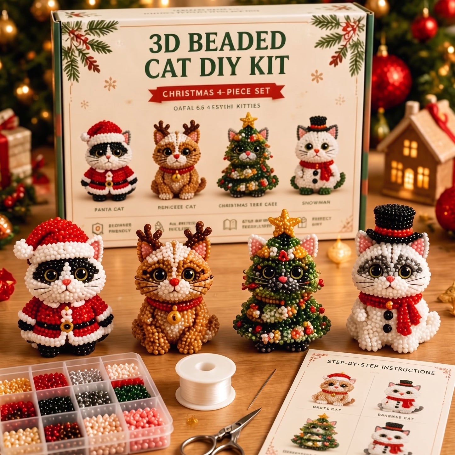 DIY Christmas Beaded Ornament Craft Kit