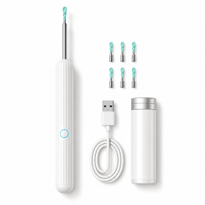 Ear Wax Cleaner Removal Tool Device Spiral Tip LED