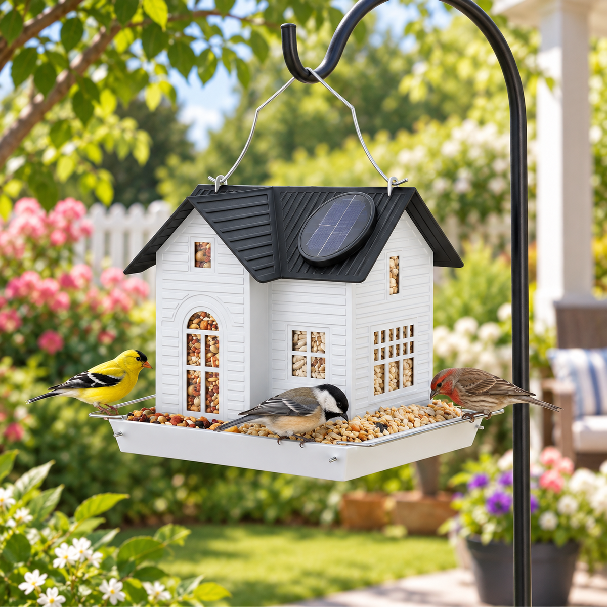 Easy Maintenance Bird Feeder Dual Compartment Hanging