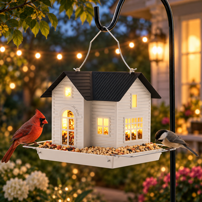 Easy Maintenance Bird Feeder Dual Compartment Hanging