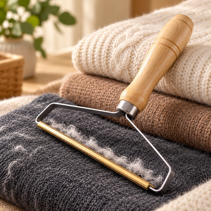 Eco Friendly Lint Remover Brush Portable Wooden Clothing
