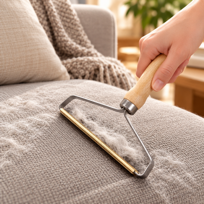 Eco Friendly Lint Remover Brush Portable Wooden Clothing