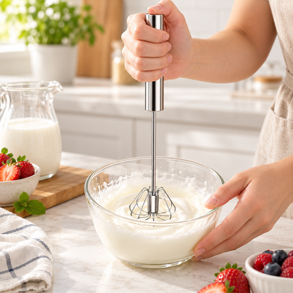 Egg Beater Manual Whisk Durable Kitchen Utensil