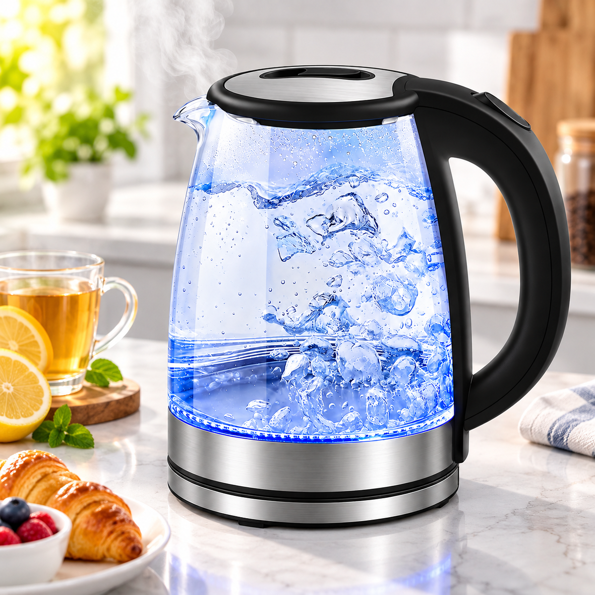 Electric Kettle Automatic Shut Off Cordless Stainless Steel