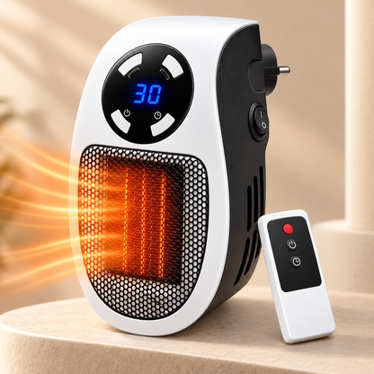 Electric Space Heater Remote Control Compact Oilless