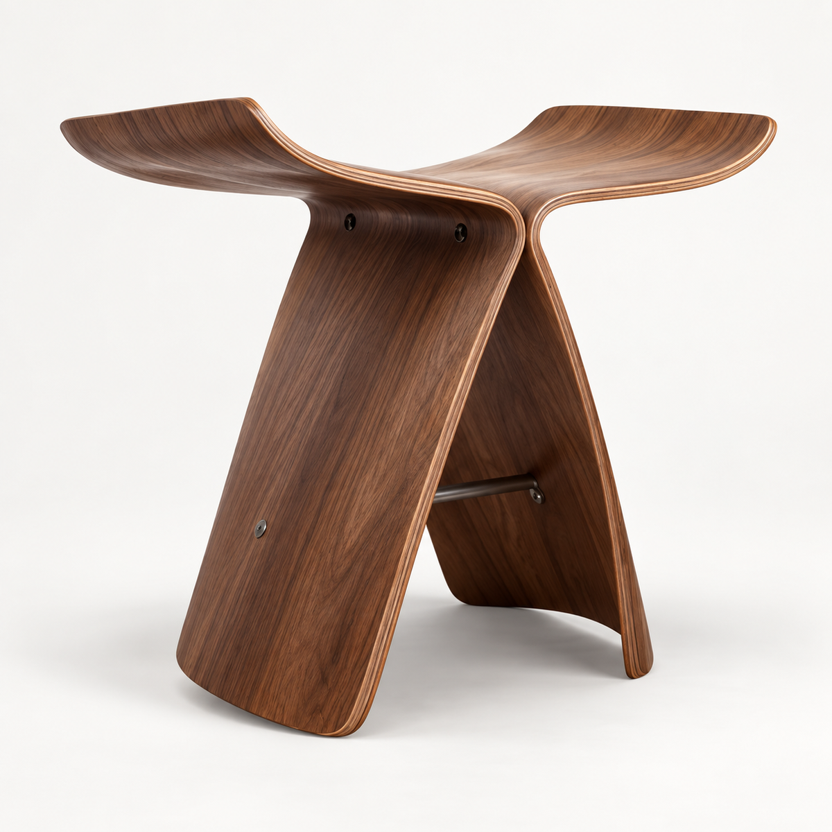 Elegant Wooden Stool Versatile Ottoman Modern Design