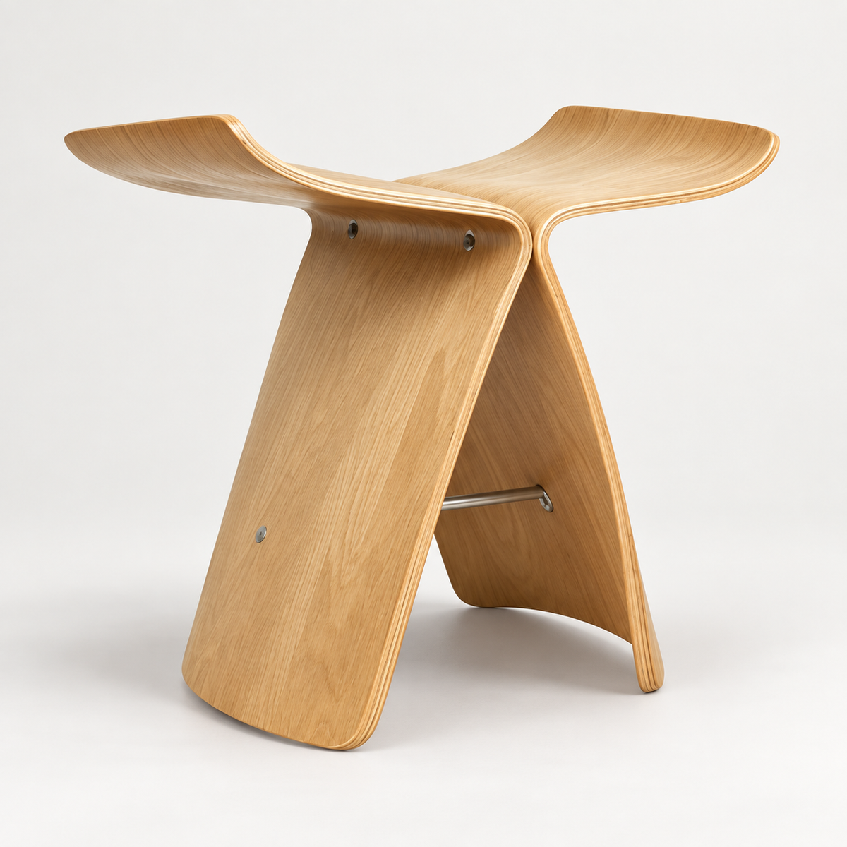 Elegant Wooden Stool Versatile Ottoman Modern Design