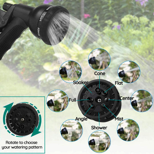 100FT Expandable Garden Hose No Kink, Leakproof, Lightweight with 8 Spray Modes