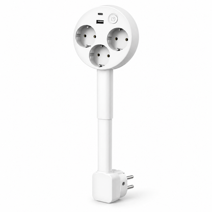 Extendable Outlet Smart Power Strip Adjustable Design