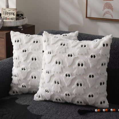 Pumpkin Pattern Cushion Cover with Microfiber Blend Fabric