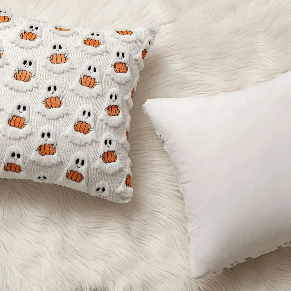 Pumpkin Pattern Cushion Cover with Microfiber Blend Fabric