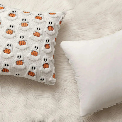 Pumpkin Pattern Cushion Cover with Microfiber Blend Fabric