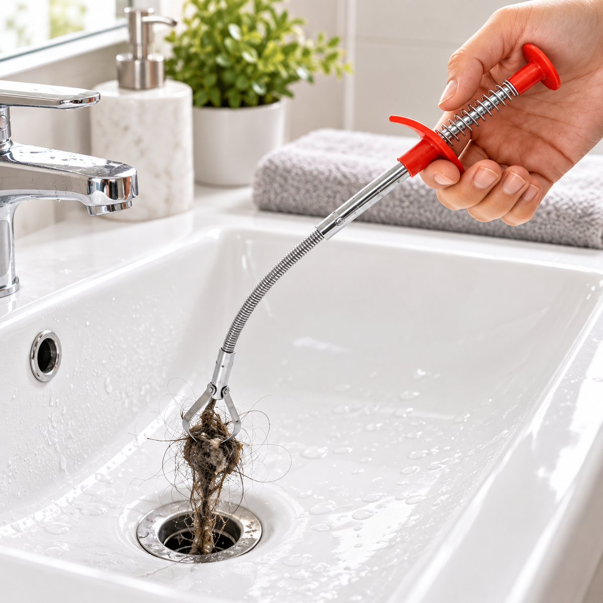 Flexible Drain Cleaning Tool Sink Cleaner Long Handle